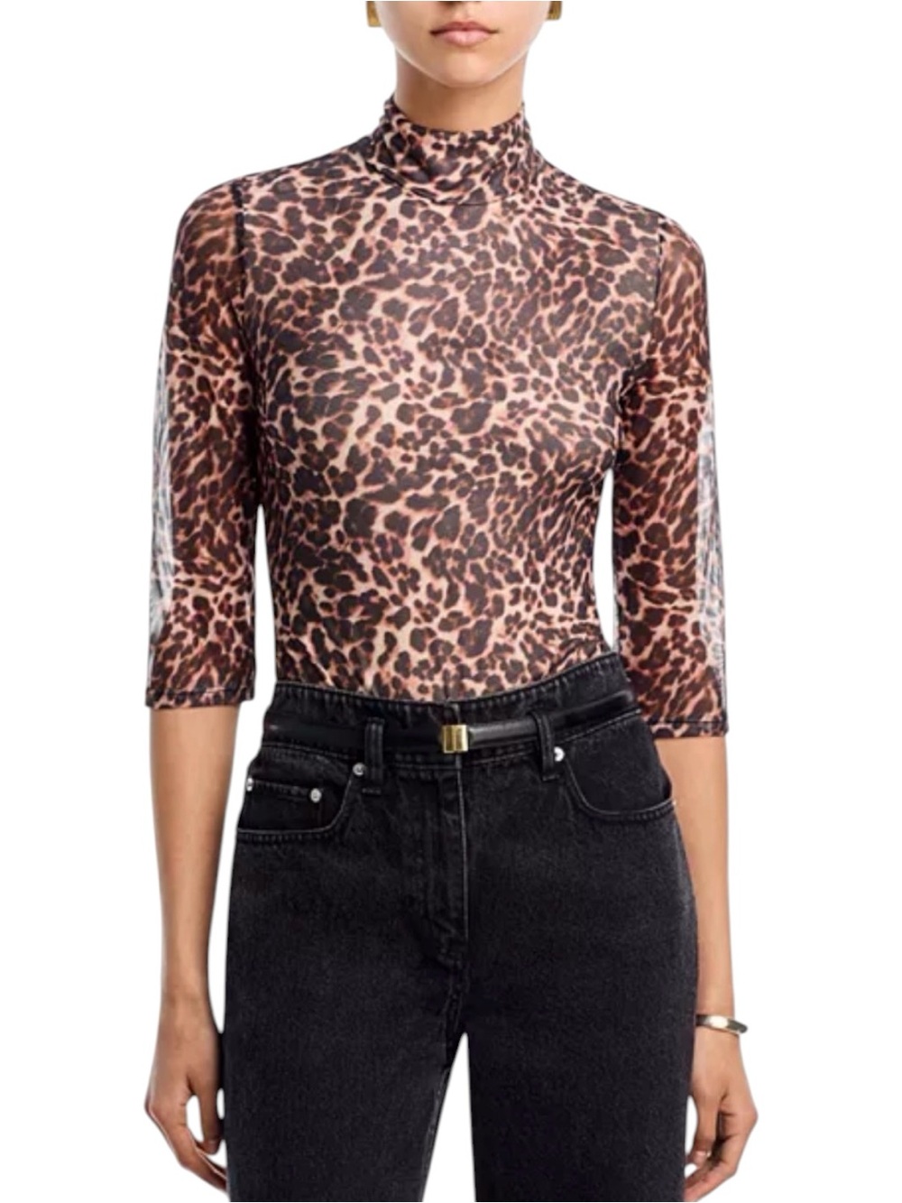 NWT Generation Love Milo Leo Mesh Animal Print Bodysuit XL